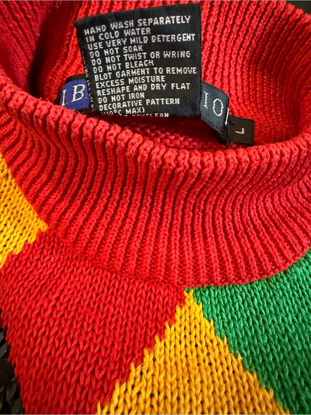1992 Multicolor Geometric Sweater - Picture 6 of 8